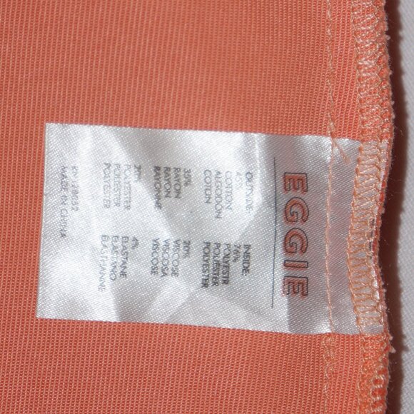 Eggie Peach Sleeveless Tie Front Ruffled Straps A Line Orchid Mini Dress Sz SX - Picture 5 of 6